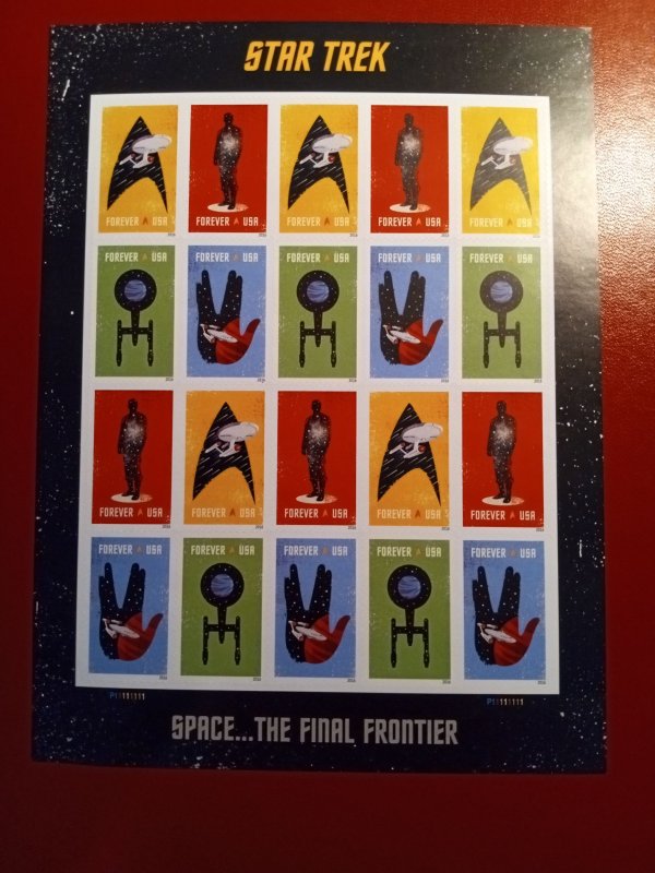 US# 5132-35, Star Trek, sheet of 20 @ .47c, MNH