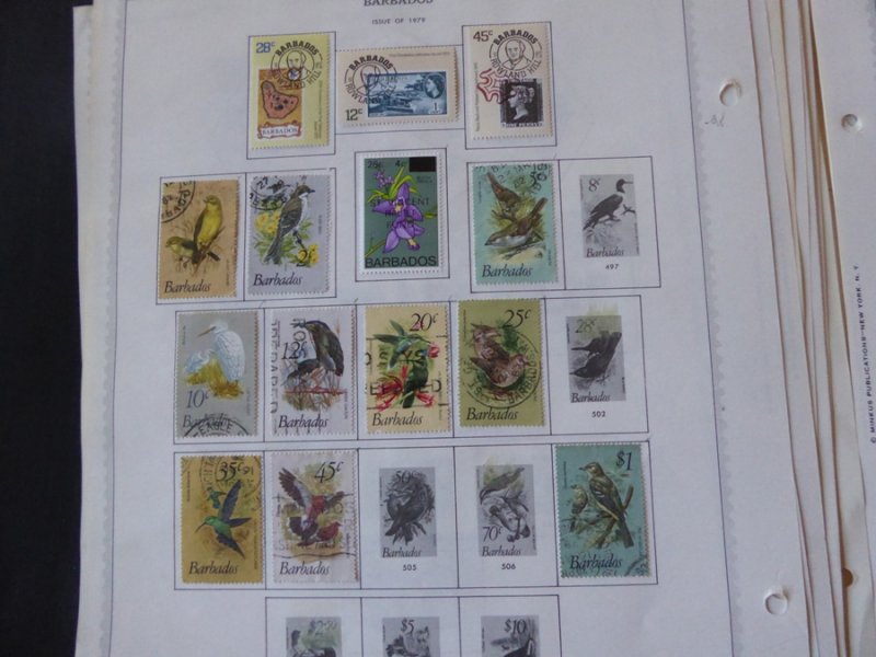 Barbados 1852-1992 Stamp Collection on Scott Album Pages