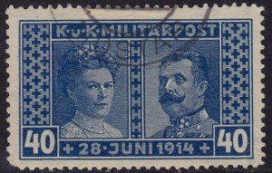 Bosnia Herzegovina - 1917 - Scott #B15 - used - Sophia & Francis Ferdinand