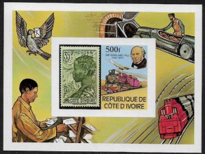 Ivory Coast #519 MNH IMP. S/Sheet - Sir Rowland Hill