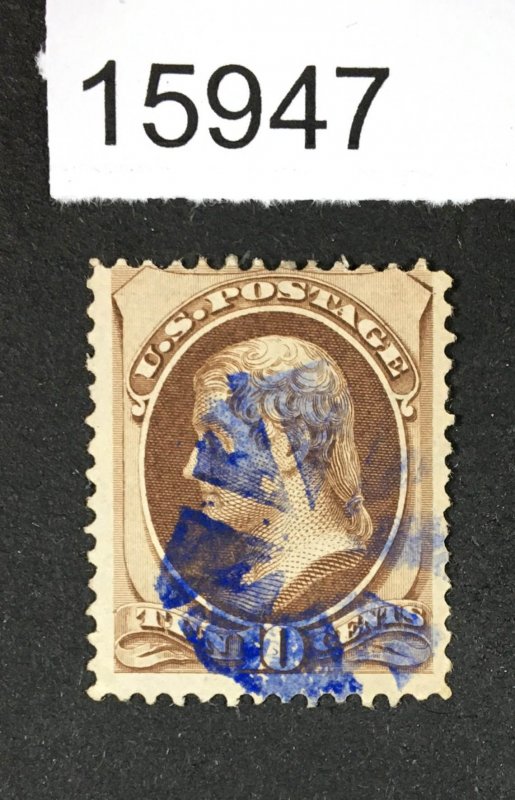 MOMEN: US STAMPS # 150 BLUE CORK USED LOT #15947