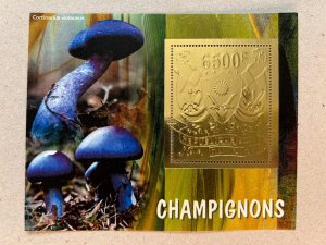 Stamps. Plants,Mushrooms  5 blocks Foil Gold perforated NEW 2023 year