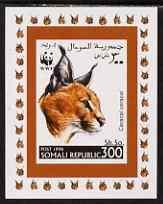 Somalia 1998 WWF - Caracal Lynx 300sh imperf individual d...