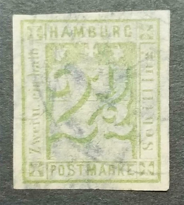 HAMBURG Scott 12 Used Stamp BV145 T2174