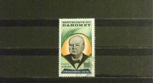 9112   Dahomey   Used # C28   Winston Churchill    CV$ 1.75