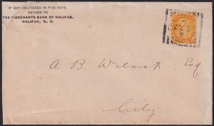 Canada - 1870 - Scott #35 - used on cover - FREDERICTON N.B. squared circle pmk