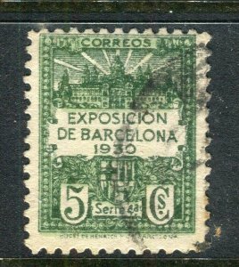 SPAIN; 1930s early Barcelona Local Civil War period issues fine used value