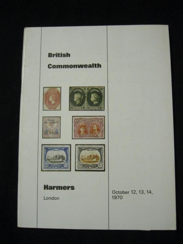 HARMERS AUCTION CATALOGUE 1970 COMMONWEALTH with CAPE CEYLON & INDIA