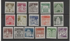 Germany Berlin 1966-9 German Architecture set of 16 sg.B244-59  MNH