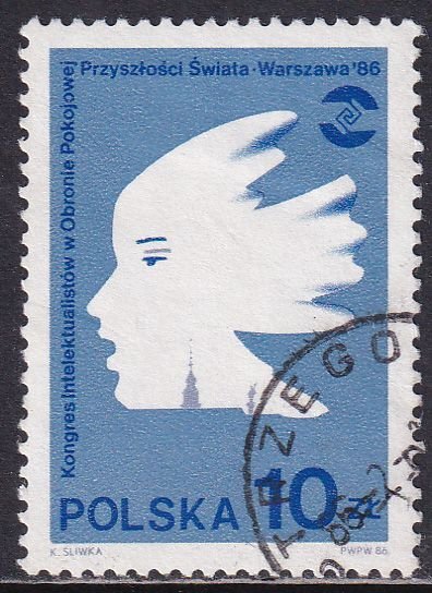 Poland 1986 Sc 2713 Intellectuals Congress for World Peace Stamp Used