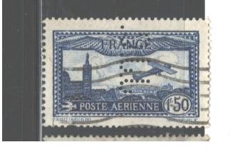 FRANCE  PERFIN.j.J.C. 1930 - 1931 #C6a USED  $21.00