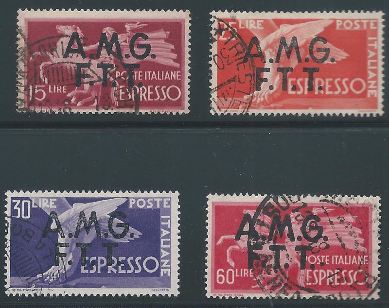 Italy - Trieste A, Scott #E1-E4,Used, V.F., Complete Set