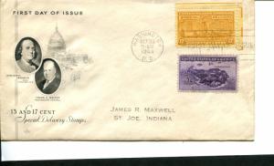 USA SC# E18, 925 Special Delivery Art Craft First Day cover