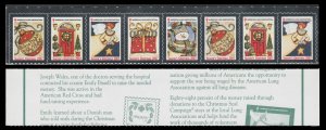 USA CINDERELLA STAMP STRIP OF 8. MINT. AMERICAN LUNG ASSOCIATION # 3