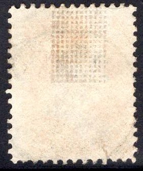 US Stamp #100 30c Franklin F Grill USED SCV $950. Fantastic Cancel Strike.