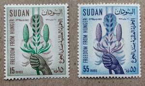 Sudan 1963 FFH Freedom from Hunger, MNH. Scott 160-161, CV $1.00