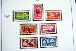COLOR PRINTED FRENCH SYRIA 1916-1946 STAMP ALBUM PAGES (56 illustrated pages)