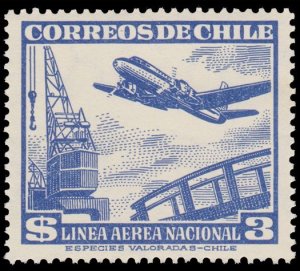 CHILE STAMP YEAR 1954. SCOTT # C140. MINT