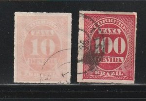 Brazil J1, J4 U Numeral, May Be Counterfeit