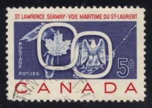Canada #387 St. Lawrence Seaway, used (0.25)