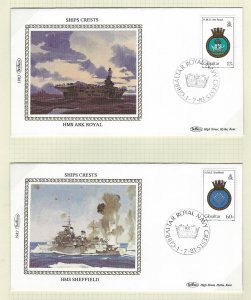 Gibraltar Benham FDC set   mnh  sc  449-452