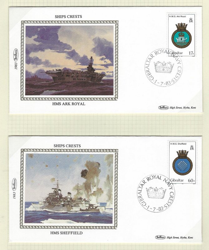 Gibraltar Benham FDC set   mnh  sc  449-452