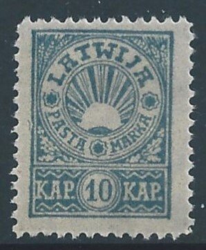 Latvia #56 NH 10k Rising Sun - Pelure Paper