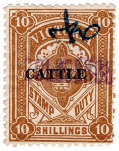 (I.B) Australia - Victoria Revenue : Cattle Duty 10/- (1951)