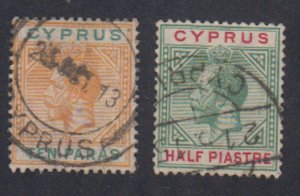 Cyprus - 1912-15 - SC 61a-62 - Used