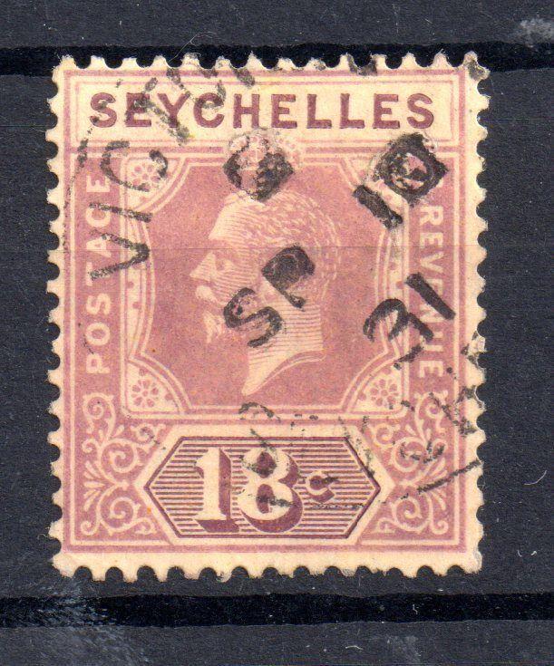 Seychelles KGV 1925 18c SG112 good used WS4636