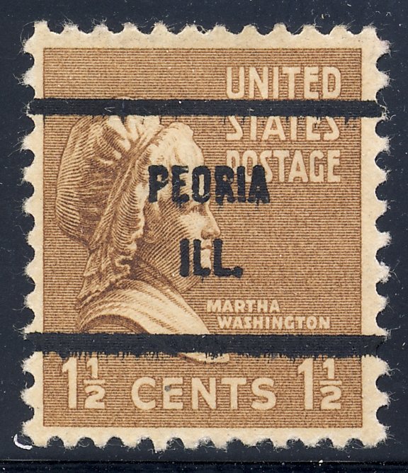 Peoria IL, 805-61 Bureau Precancel, 1½¢ M. Washington