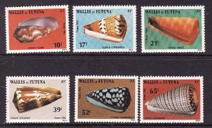 Wallis & Futuna-Sc#303//313-unused NH part of set-Seashells-Marine Life-1983-84-