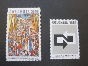 Colombia 1971 Sc 801-2 set MNH