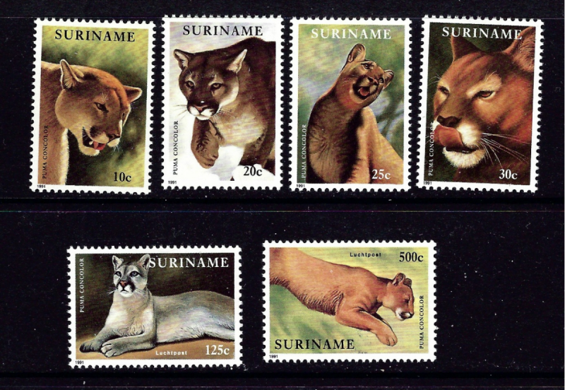 Surinam 892-97 MH 1991 Big Cats