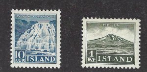 Iceland SC#193-194 Mint VF SCV#65.00...Worth a Close Look!