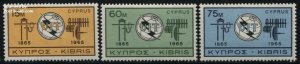 Cyprus 1965, I.T.U. centenary 3v, MNH
