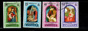 ANGUILLA #132-135  1971  CHRISTMAS     F-VF  USED