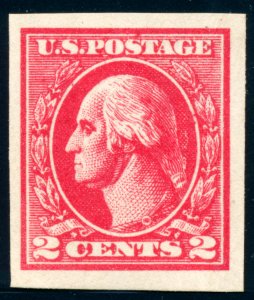 US 534B 2c 1920 George Washington type VII imperf PF grade 90 NH