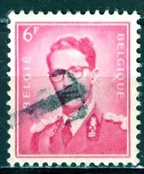 Belgium; 1958: Sc. # 460: O/Used Tax Ovprt Single Stamp