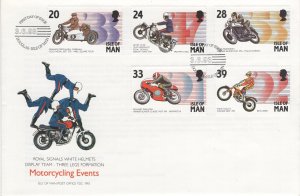 Isle of Man 1993 FDC Sc 562-566 Motorcycle Races