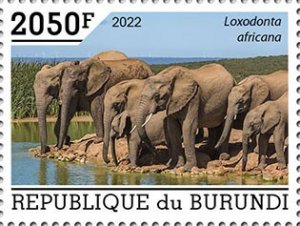 BURUNDI - 2022 - Elephants - Perf Single Stamp - Mint Never Hinged