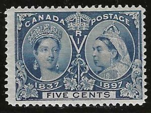 Canada, 1897, Scott #54, 5c Jubilee, Mint, Hinged, Fine-Very Fine