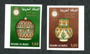 1978 - Morocco -Maroc - Imperforated -Blind Week - Potery -Complete set 2v.MNH** 