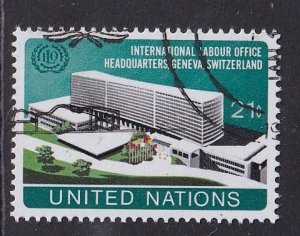 United Nations  New York  #245 cancelled 1974 ILO headquarters 21c