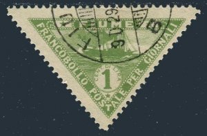Fiume P4,used. Michel 96. Newspaper Stamp, 1920. Steamer.