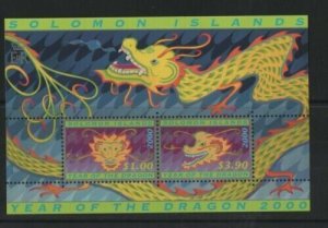 Thematic stamps SOLOMON IS 2000 YEAR OF DRAGON MS968 mint