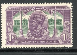 India 134 MH 1931 1r vio & green