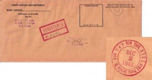 United States A.P.O.'s Post Office Department Penalty 1943 New York, N.Y. U.S...