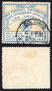 Ceylon War Contribution 10c used