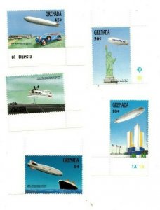 Grenada - 1988 - Zeppelin - Set Of 5 Stamps - MNH